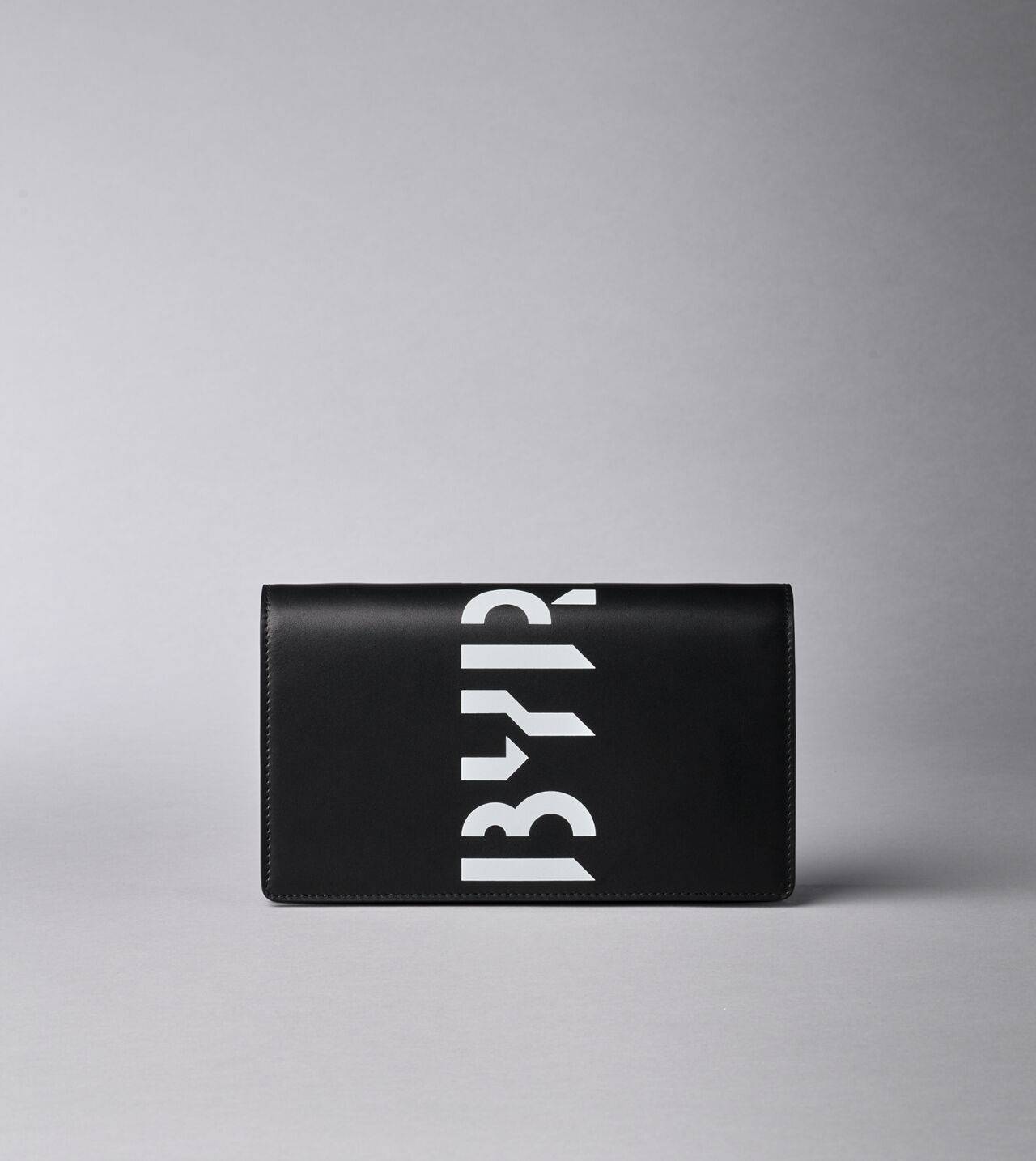 Wallet clutch in Black printed Leather