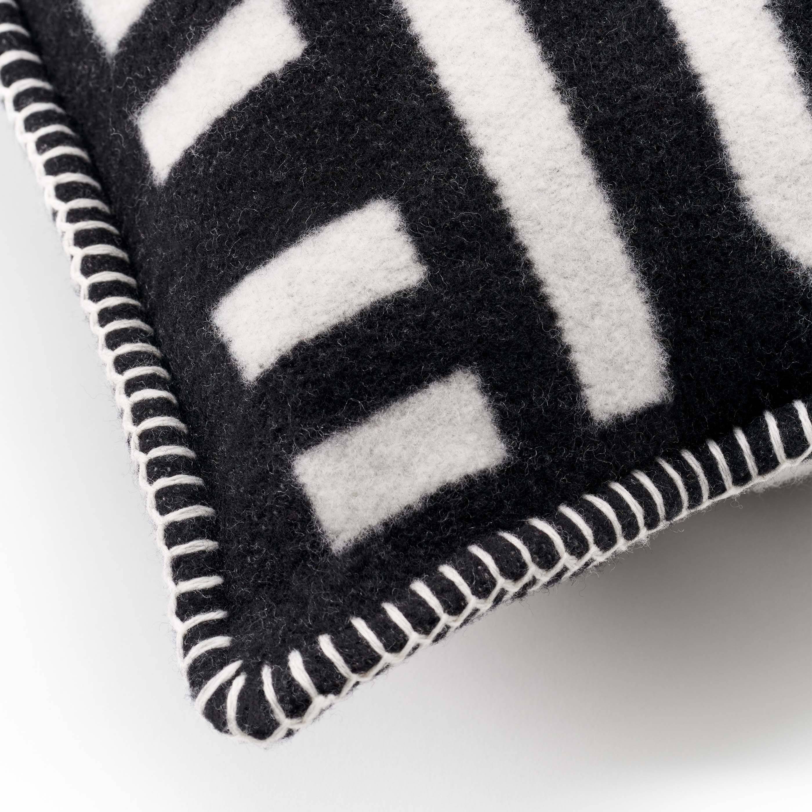 The Alphabeta Cushion – Salt and Pepper