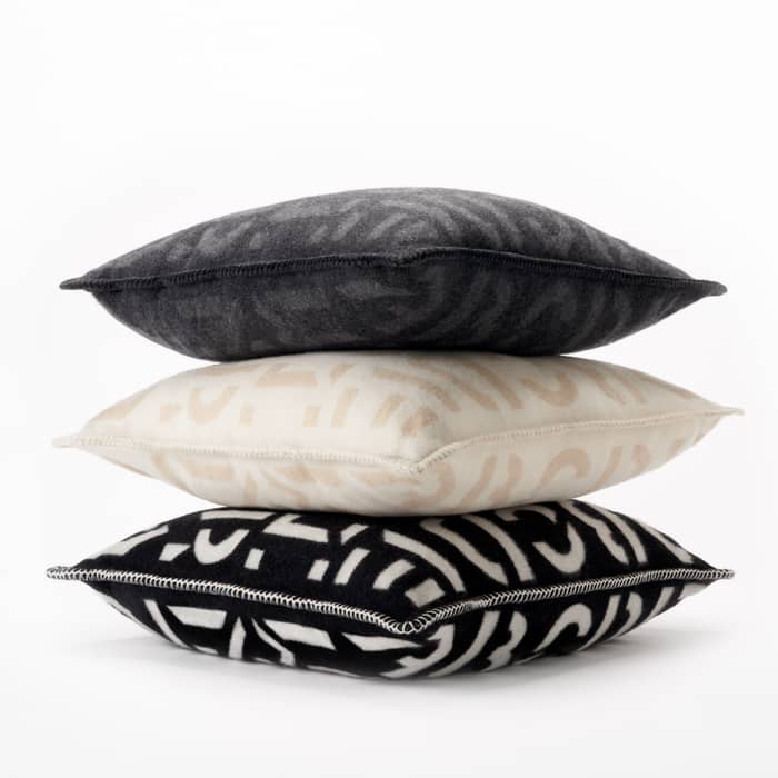 The Alphabeta Cushion – Salt and Pepper